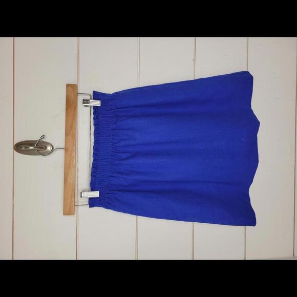 J Crew size 0 royal blue mini skirt. Paper bag style. - Picture 1 of 5
